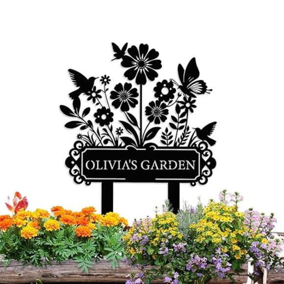 Custom Garden Sign | Personalized Garden Stake Metal Sign | Personalized Garden - Picture 1 of 1